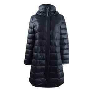 Calvin Klein Women's Hooded Packable Shine Puffer Coat - Black